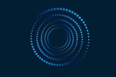 Yarım tonluk daire, yuvarlak noktalı çerçeveler. Çerçeve, logo, web sayfaları, baskılar, posterler, şablon için tasarım ögesi.