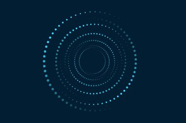 Yarım tonluk daire, yuvarlak noktalı çerçeveler. Çerçeve, logo, web sayfaları, baskılar, posterler, şablon için tasarım ögesi.