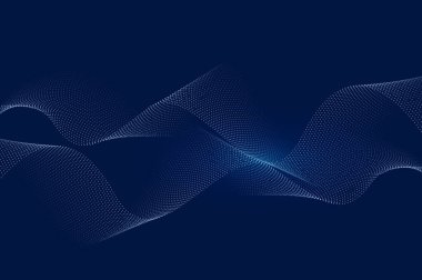 Mavi Noktalı Soyut Parçacık Dalga Arkaplanı