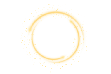 Altın Çerçeve Işık Çerçevesi Zarif Altın Çerçeve Davetiyesi. İzole edilmiş PNG Dosya Altın Parlak Parlak Parıltı Parçacıkları Çerçevesi. Parlak parlak yuvarlak çizgiler Parlayan sihirli neon ışık efektiyle