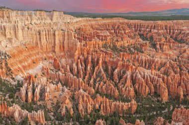 Bryce noktasından bryce canyon Milli Parkı, utah, ABD hoodoos şafak vakti manzara