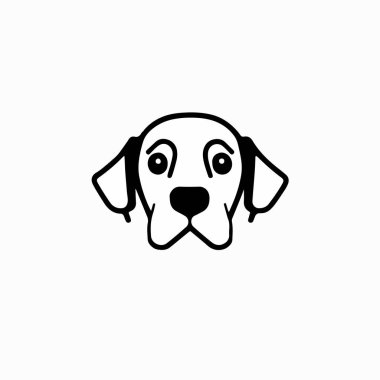 köpek simgesi tasarımı, vektör illüstrasyonu