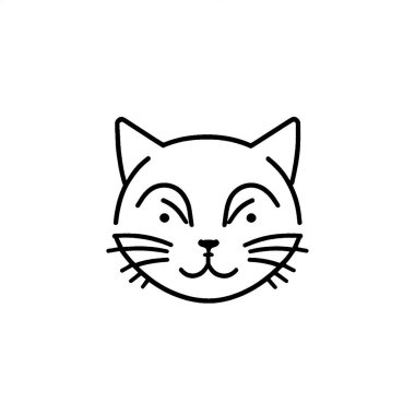kedi simgesi vektör illüstrasyonu