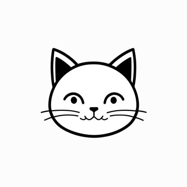 kedi simgesi vektör illüstrasyonu