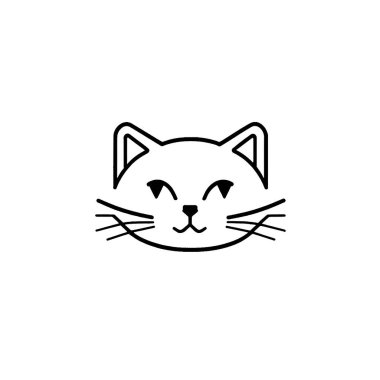 kedi simgesi vektör illüstrasyonu