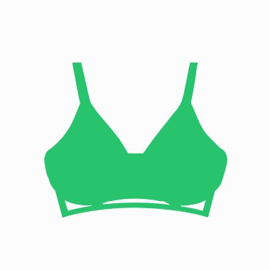 yeşil kadın sütyen ikonu vektör çizimi