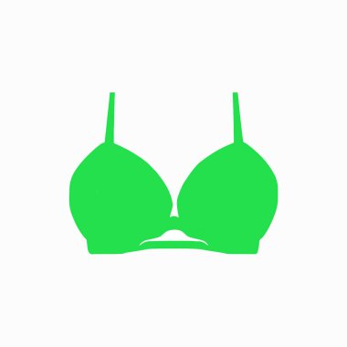 yeşil kadın sütyen ikonu vektör çizimi