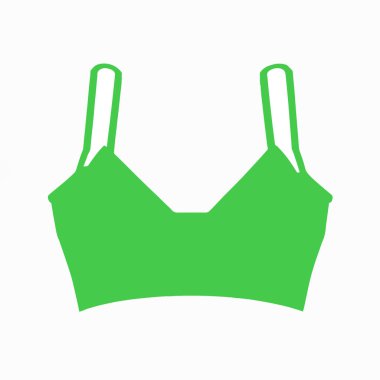 yeşil kadın sütyen ikonu vektör çizimi