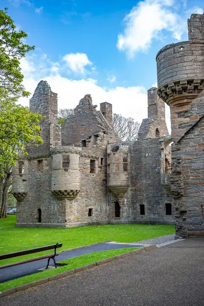 Pałac Biskupów Ruina Zamku Kirkwall Szkocja Rzut Pionowy — Zdjęcie stockowe