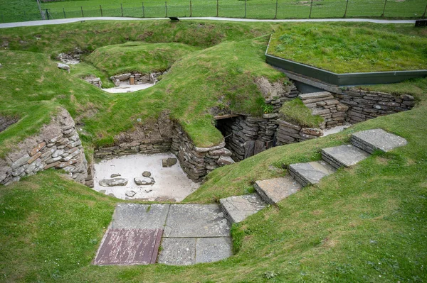 İskoçya 'nın Orkney Adası' ndaki Skara Brae tarih öncesi köyü