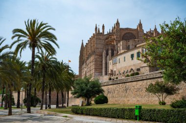 Palma 'lı Santa Maria Katedrali, La Seu manzarası, katedralin arka tarafı, Palma de Mallorca, İspanya