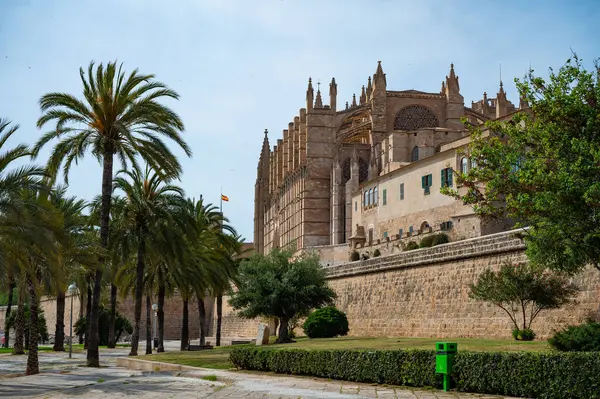 Palma 'lı Santa Maria Katedrali, La Seu manzarası, katedralin arka tarafı, Palma de Mallorca, İspanya