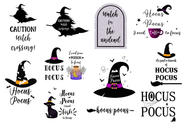 Halloween Phrasen Sublimationsdesign Auf Weißem Hintergrund Dekorative Texte Für Die — Stockfoto