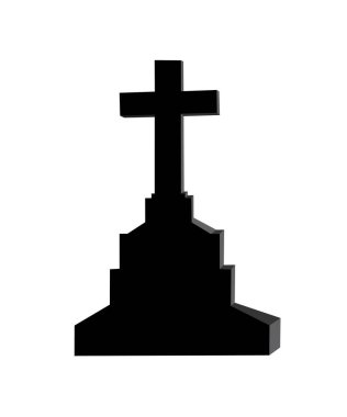 Cadılar Bayramı için beyaz arkaplan üzerine klasik mezar taşı grafik tasarımı.