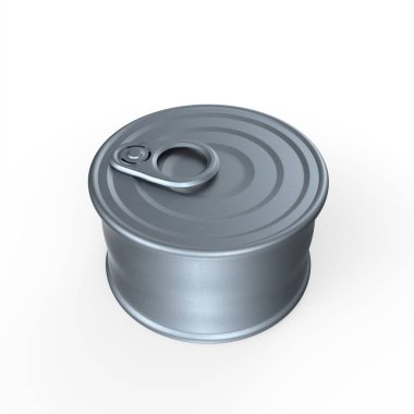 teneke kutu beyaz arkaplanda izole edildi