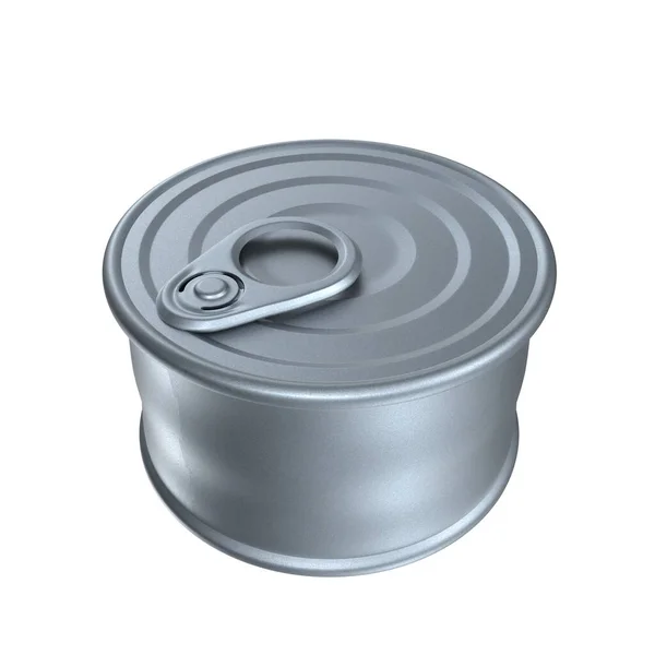 Tin Can Isolated White Background — Stock Photo, Image