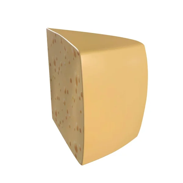 Сыр Изолирован Белом — стоковое фото