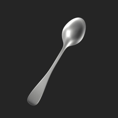 kaşık izole edilmiş 3d model