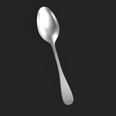 kaşık izole edilmiş 3d model