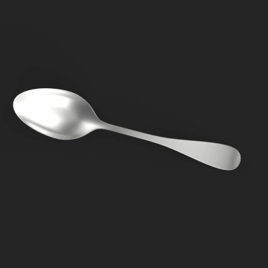 kaşık izole edilmiş 3d model