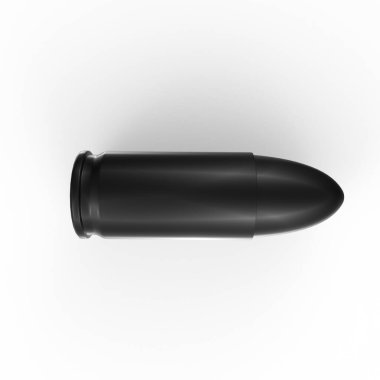 black bullet grenade isolated on white background