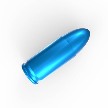 blue plastic bottle for scuba diving isolated on white background