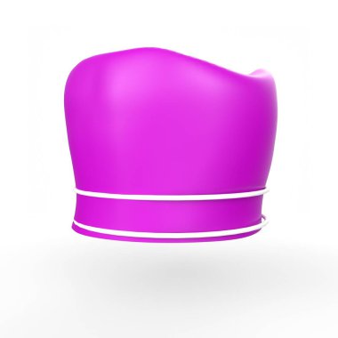 purple hat icon isolated on white background. minimalism concept. 3d illustration.
