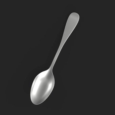 black plastic spoon on a white background