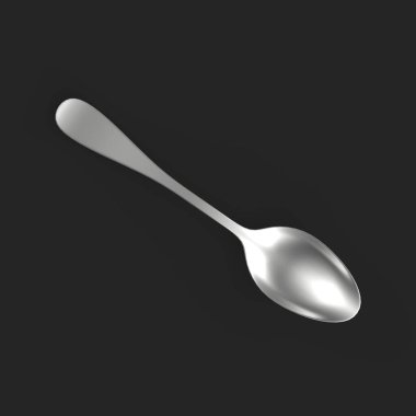 Siyah arkaplanda kaşık