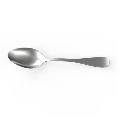 3d rendering of a spoon isolated on white background