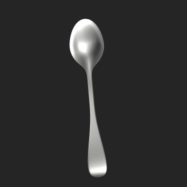 Siyah arkaplanda kaşık