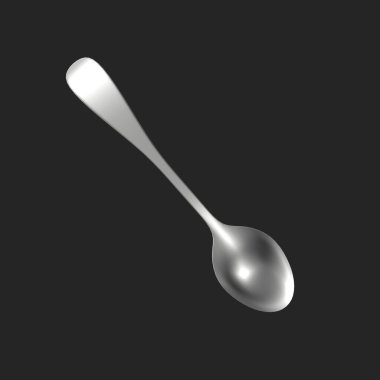 Siyah arkaplanda kaşık