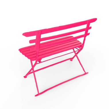 Beyaz arka planda izole edilmiş tahta sandalye