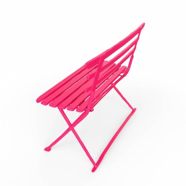 Beyaz arka plan üzerinde izole plaj sandalyesi