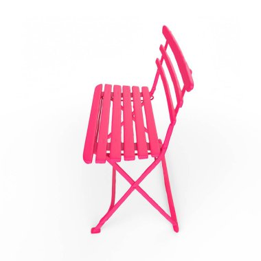 Beyaz arka plan üzerinde izole plaj sandalyesi