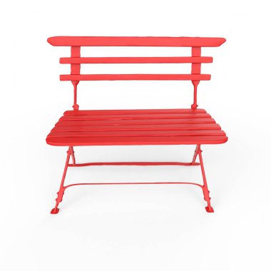 Beyaz arka planda izole edilmiş tahta sandalye