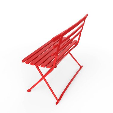 Beyaz arka plan üzerinde izole plaj sandalyesi