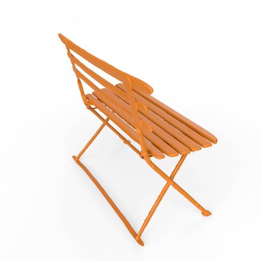 Beyaz arka plan üzerinde izole plaj sandalyesi