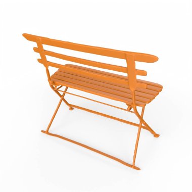 Beyaz arka planda izole edilmiş tahta sandalye