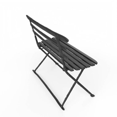 Beyaz arkaplanda izole edilmiş sandalye