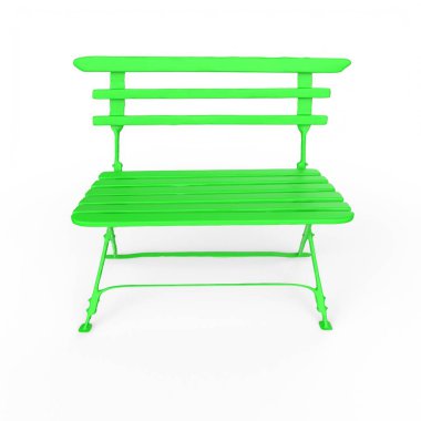 Beyaz arkaplanda izole edilmiş ahşap bank