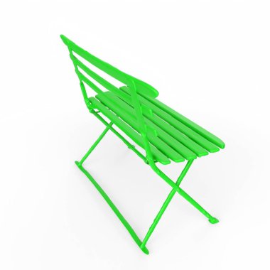 Beyaz arka plan üzerinde izole plaj sandalyesi