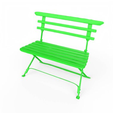 yeşil sandalye beyaz arkaplanda izole edildi