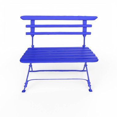 Beyaz arkaplanda izole edilmiş ahşap bank