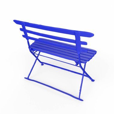 Beyaz arka planda izole edilmiş tahta sandalye