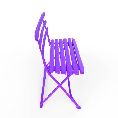 beach chair icon. 3d illustration isolated on white background