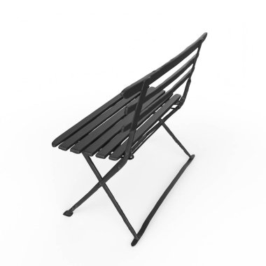 Beyaz arkaplanda izole edilmiş sandalye