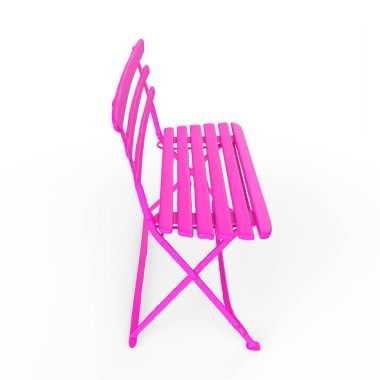 beach chair isolated on white background. 3d illustration