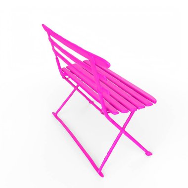 Beyaz arka plan üzerinde izole plaj sandalyesi