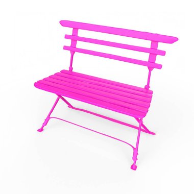 Beyaz arka planda izole edilmiş tahta sandalye